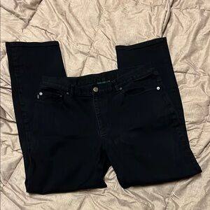 EUC Ralph Lauren Classic Black Denim Jeans Women’s 14
